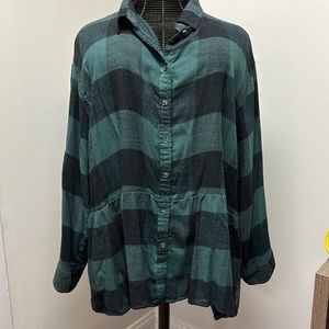 AE Oversized Flannel Babydoll Shirt